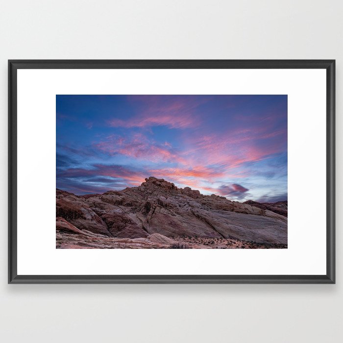 Sunset 0751 - Valley of Fire State Park, Nevada Framed Art Print