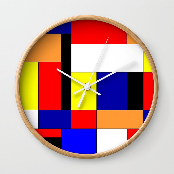 Mondrian #9 Wall Clock