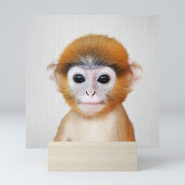 Baby Monkey - Colorful Mini Art Print