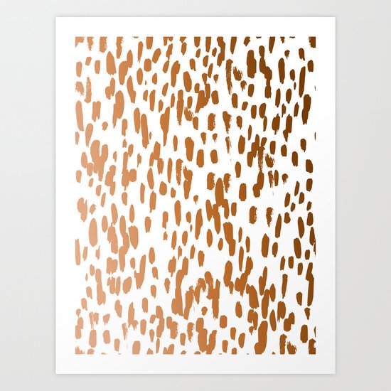 Copper Brushstrokes #society6 #decor #interiors Art Print