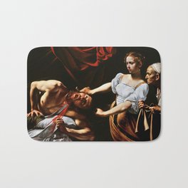 High Resolution - Judith Beheading Holofernes - Caravaggio Bath Mat