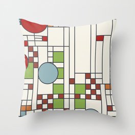 Stained glass pattern S02 Throw Pillow