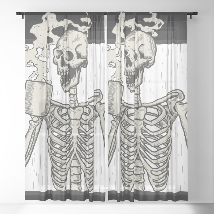 Coffee Sheer Curtain