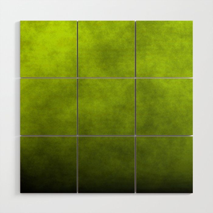 Slime Green Vaporized Neon Ectoplasm Fog Wood Wall Art By