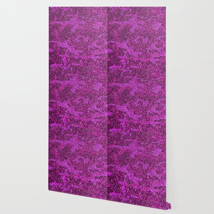 Glitter Look In Pink Camo Wallpaper By Artz Onsociety Society6
