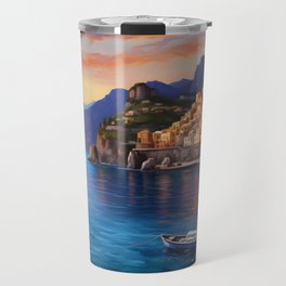 view of the Amalfi coast Italy Travel Mug