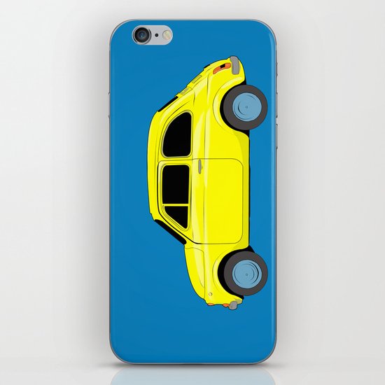 A tiny Fiat (blue) iPhone & iPod Skin