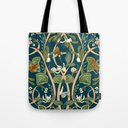 Royal Garden Art Nouveau | Deep Teal Tote Bag