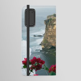 Red Bougainvillea Over The Cliffs Of Uluwatu, Bali, Indonesia Android Wallet Case