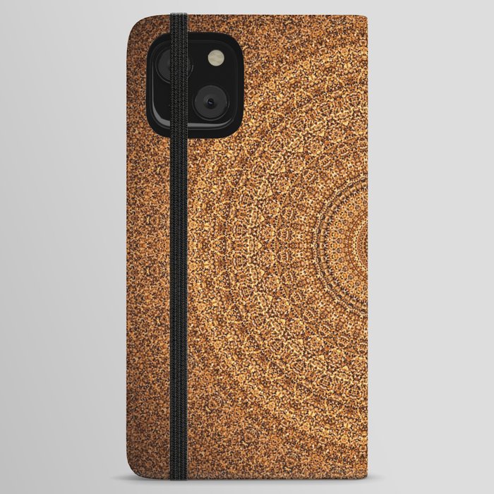 Bohemian Mandala Image Copper iPhone Wallet Case