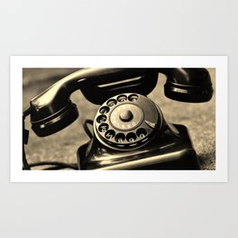 Vintage telephone Art Print