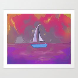 Sailing Through a Dream version 2 Art Print