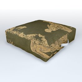 Peter and Wendy Antique Book Cover First Edition  Outdoor Floor Cushion