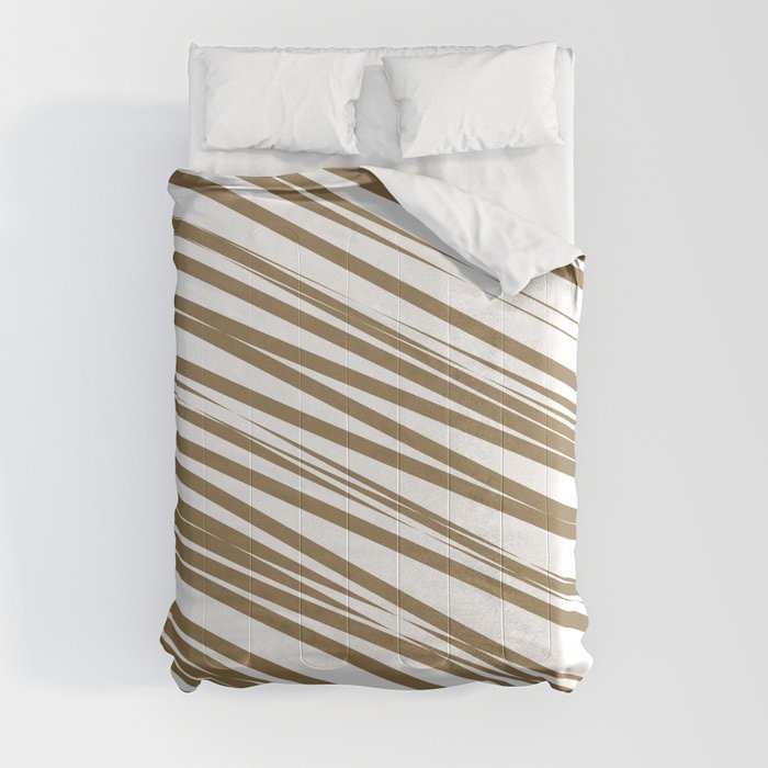 Brown stripes background Comforter