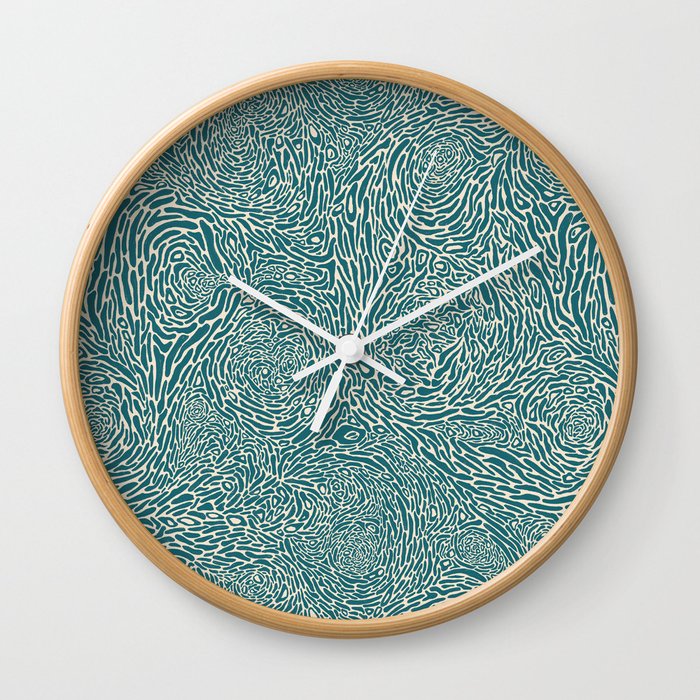 Abstract Blue Water Ocean Sea Pattern Wall Clock