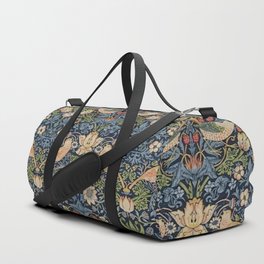 William Morris Vintage Strawberry Thief Tudor Blue Duffle Bag