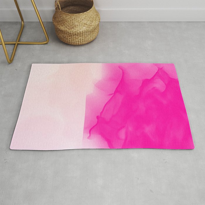 Pink Gradient Print Pastel Rug