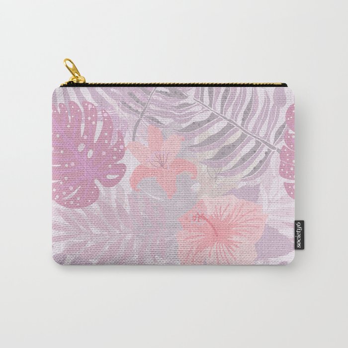 My Pink Abstract Aloha Flower Jungle Garden Carry-All Pouch