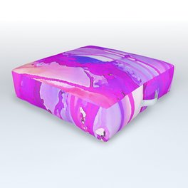 Lilac & Sherbet Abstract Outdoor Floor Cushion