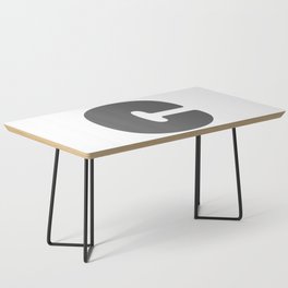 c (Grey & White Letter) Coffee Table