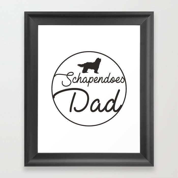 Schapendoes dad - dutch sheepdog Framed Art Print