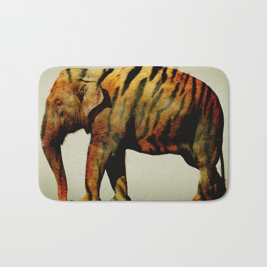 Tiger Elephant Bath Mat