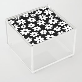 Daisy Flower Pattern (white/black) Acrylic Box