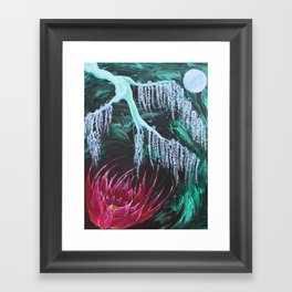 Moon Flower Framed Art Print