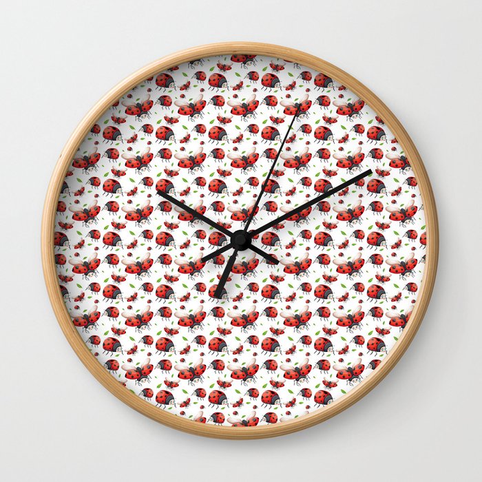 Ladybugs Wall Clock