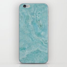 Turquoise marble iPhone Skin