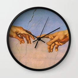 THE CREATION OF ADAM--- MICHELANGELO BUONARROTI Wall Clock