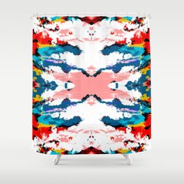 Abstract Colorful Retro Art Pattern - Hissa Shower Curtain