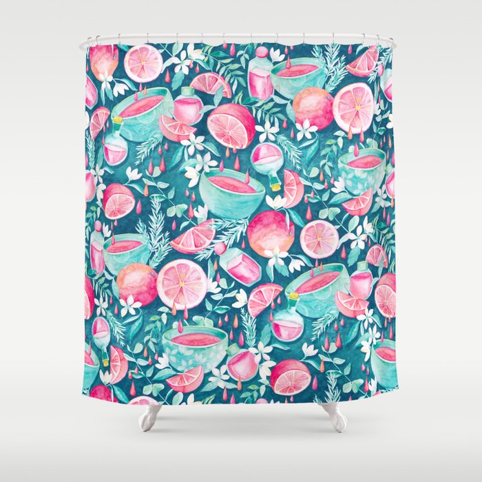 Drops of Grapefruit Dew Shower Curtain