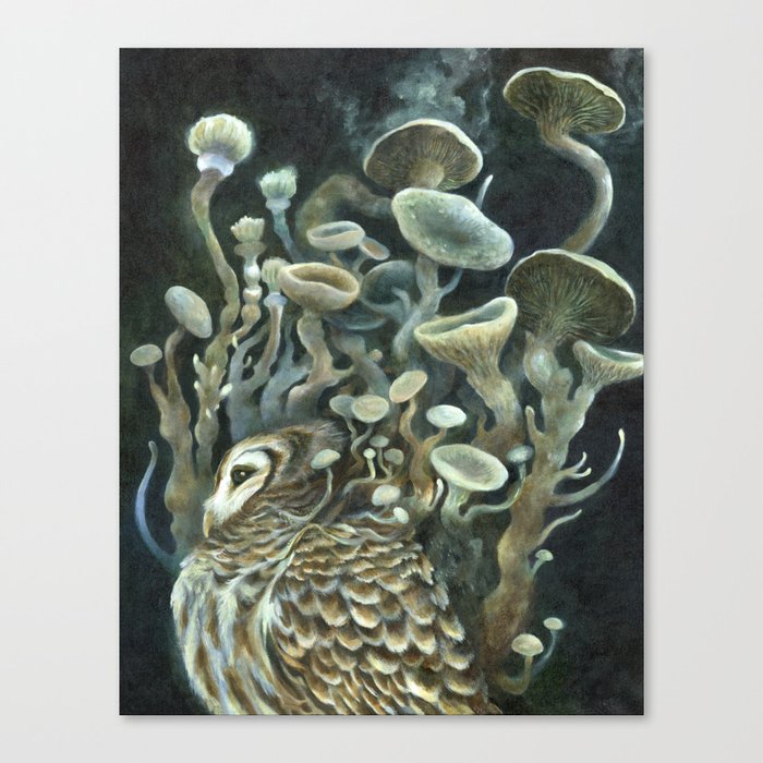 Owl at the Root Canvas Print