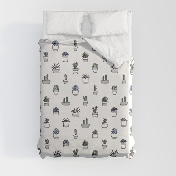 Succulents Duvet Cover