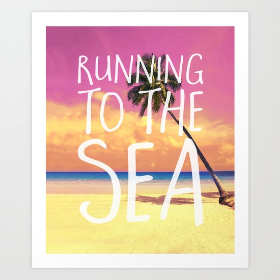 Running to the Sea Art Print