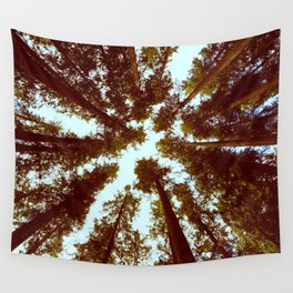 Forest Sky Vintage Trees Wall Tapestry