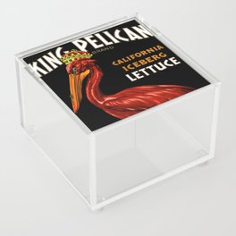 King Pelican red brand California Iceberg Lettuce vintage label advertising poster / posters Acrylic Box