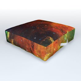 Colorful Starry Nebula Outdoor Floor Cushion