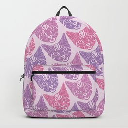 Pink Pink Cat Print Pattern  Backpack