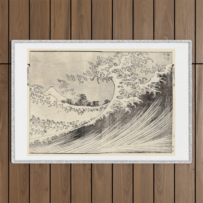 THE GREAT WAVE. HOKUSAI. Outdoor Rug