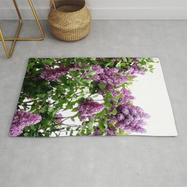 Decorative natural blooming lilac tree Area & Throw Rug