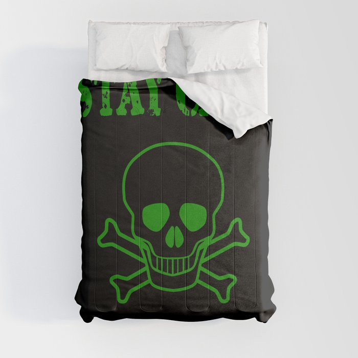 Stay Calm Pirate Flag Comforter