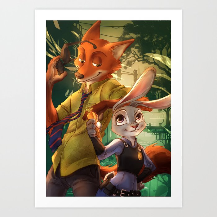 zootopia art print by keiden society6