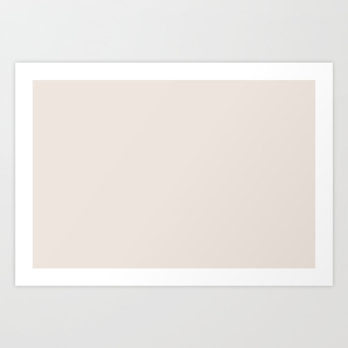 Seashell Off White Pink Solid Color Pairs To PPG 2021 Trending Hue Stone Quarry PPG1015-2 Art Print