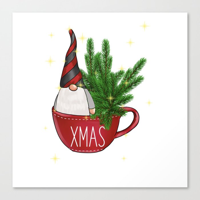 Santa in a Cup! Canvas Print