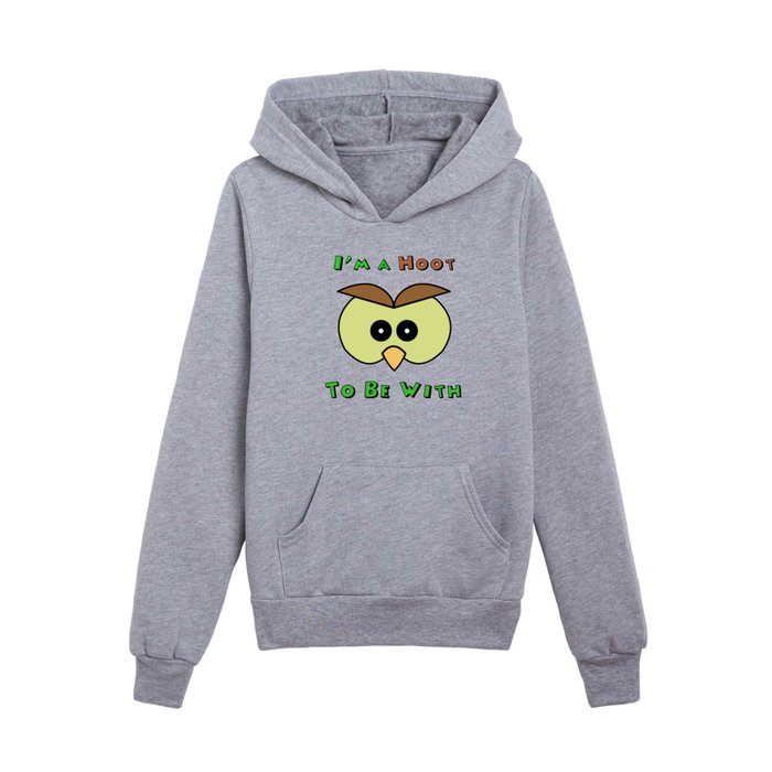 I'm A Hoot Owl Face Kids Pullover Hoodie