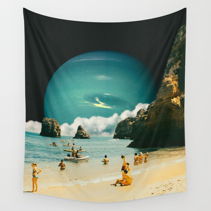 Space Beach Wall Tapestry