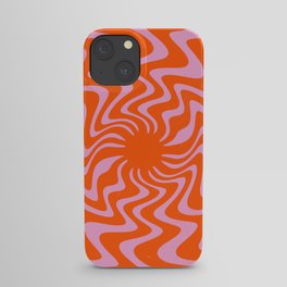 70s Retro Pink Orange Abstract iPhone Case