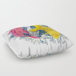 Japanese lucky charm "carp" Floor Pillow